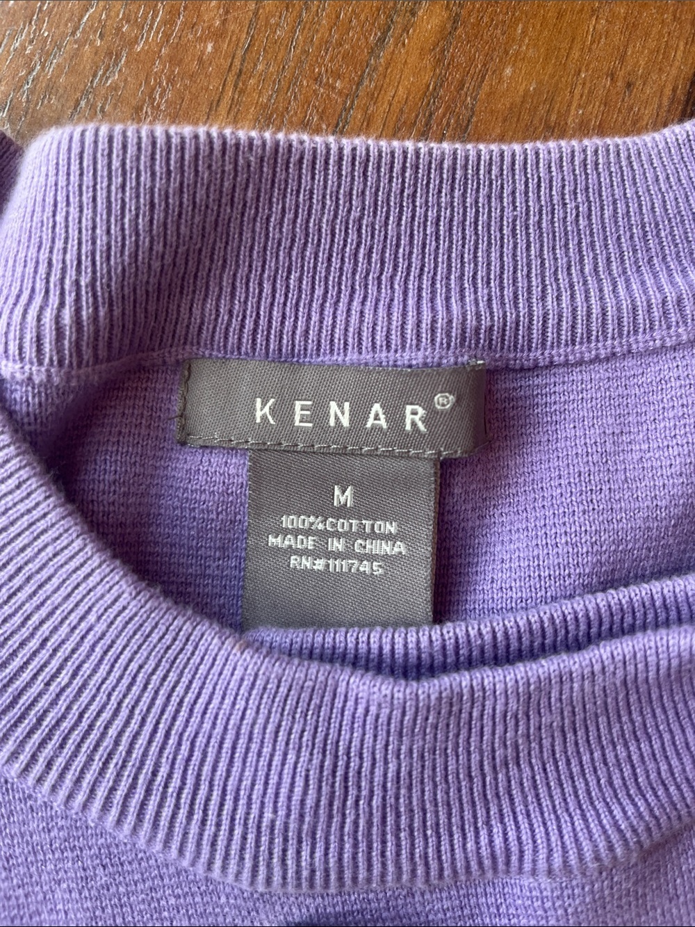 Kenar Lavender Ruffle Button-Front Sweater - Picture 2 of 7